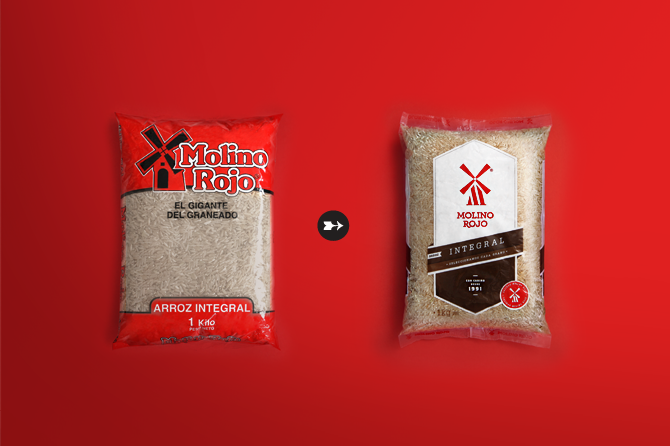 深圳紅蘋果品牌VI設計之Molino Rojo糙米品牌形象升級