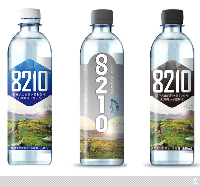 全新礦泉水品牌“8210”品牌系統包裝----深圳品牌設計