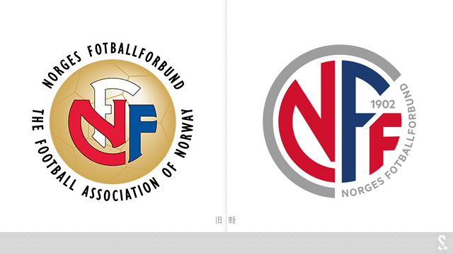 挪威足協(xié)（NFF）啟用新品牌標志及國家隊徽章----深圳品牌設計