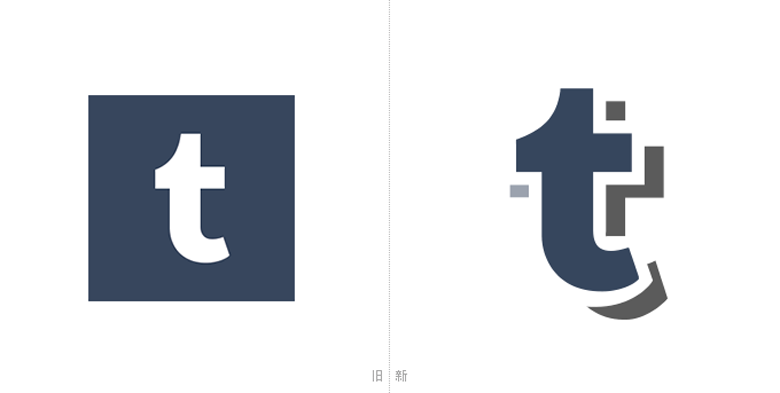  著(zhù)名輕博客Tumblr更新品牌標志-知名品牌設計