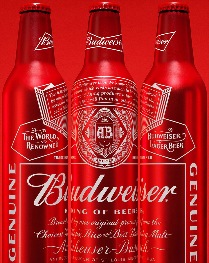 百威啤酒（Budweiser）啟用新VI設計和新包裝